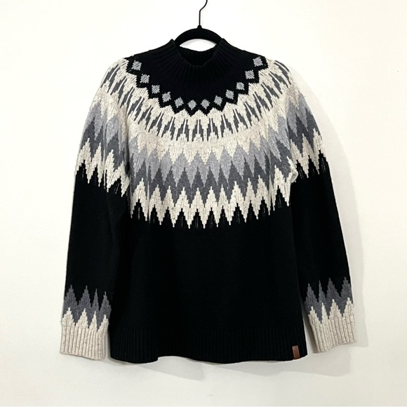 Obermeyer Sweaters - Obermeyer 100% wool  Ivy Mock Neck Fair Isle Nordic Sweater women's size XL